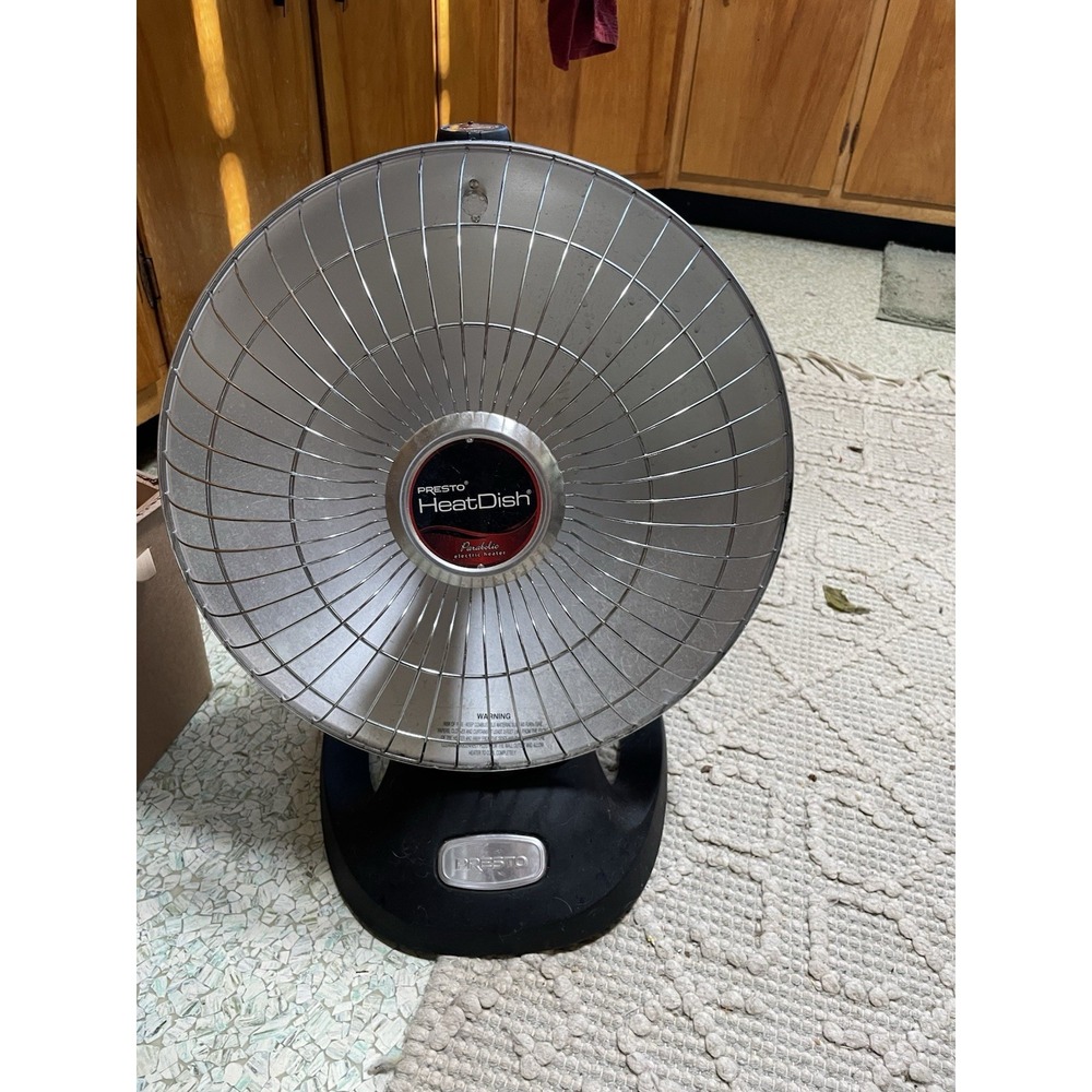 Presto Heat Dish Plus Parabolic Electric Heater Comfort Warmth‎ Quick - Works!!!